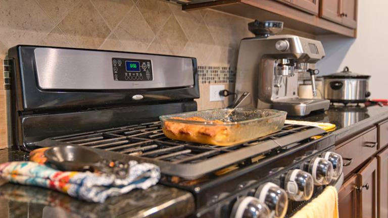 Oven and range repair in a clean, modern home